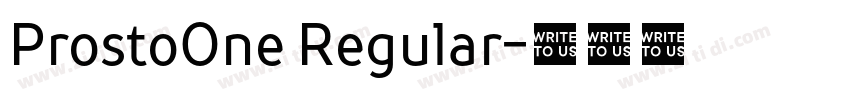 ProstoOne Regular字体转换